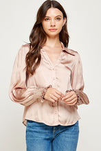 Satin Button-Down Shirt ~ Available in Two Colors
