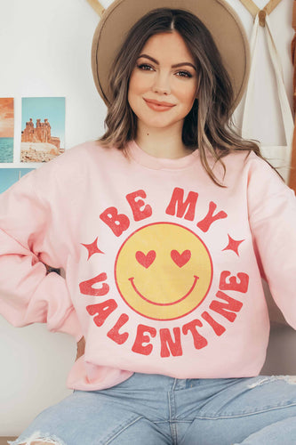 Smiley Valentine Sweatshirt (Be My Valentine)