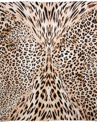 Leopard Mini Charmeuse Silk Scarf 20
