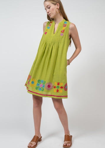 Brite On Lime Uncle Frank Dress