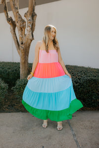 "Somewhere Over the Rainbow" Maxi Dress~ Jade