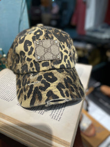 Designer Inspired Dark Leopard Cap