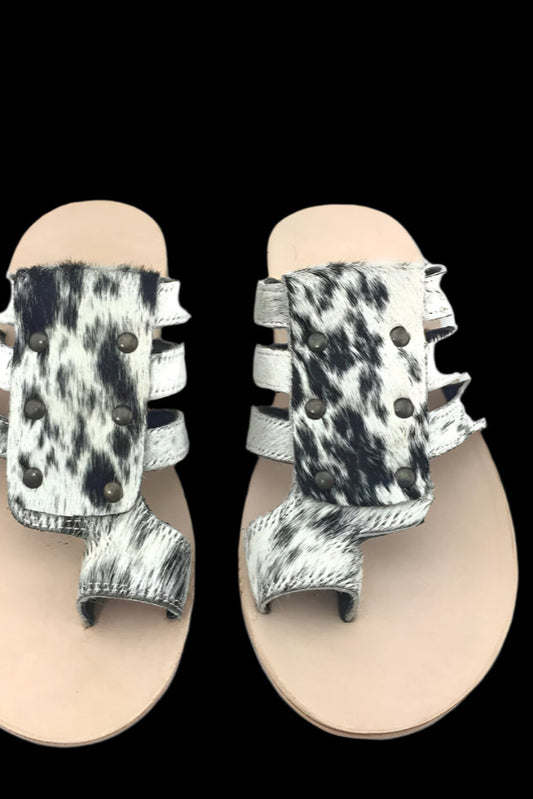 Brandy Cowhide Flats